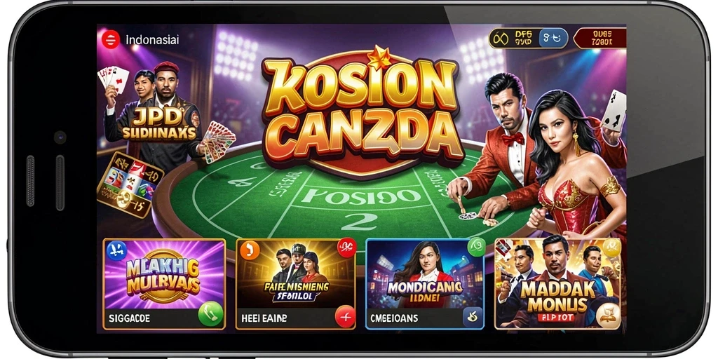 Screenshot menampilkan antarmuka utama HUGO77 yang menarik.