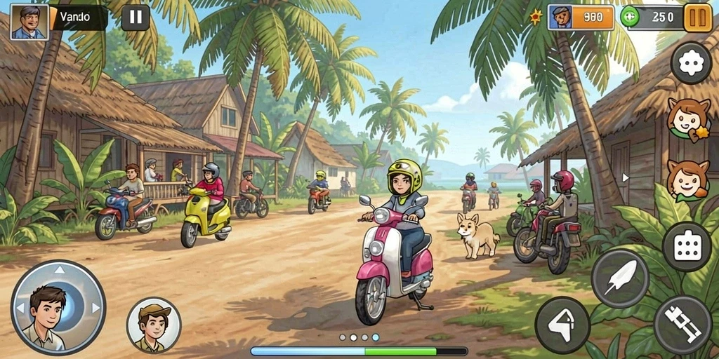 Tampilan awal aplikasi OLLO4D yang menarik.