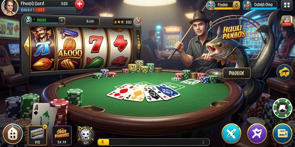 Tampilan permainan slot yang menarik dan berwarna-warni.