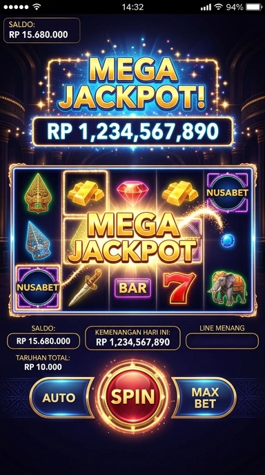 Cuplikan layar menu unduhan nusabet untuk perangkat Android